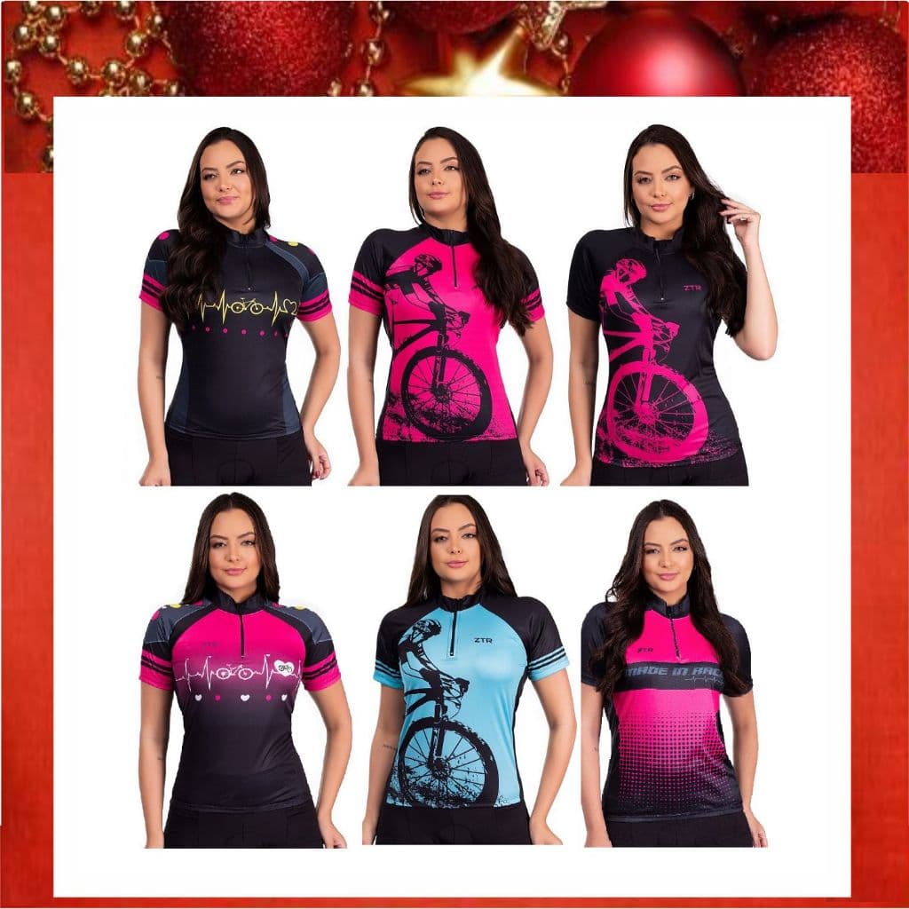 Camisa de ciclismo feminina batimento camiseta ciclista