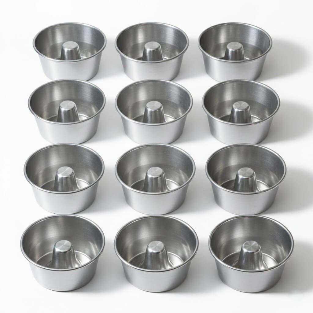 Kit Forminha Mini N°8 120ml Em Alumínio Para Pudim Mini Bolo Vulcão Doces