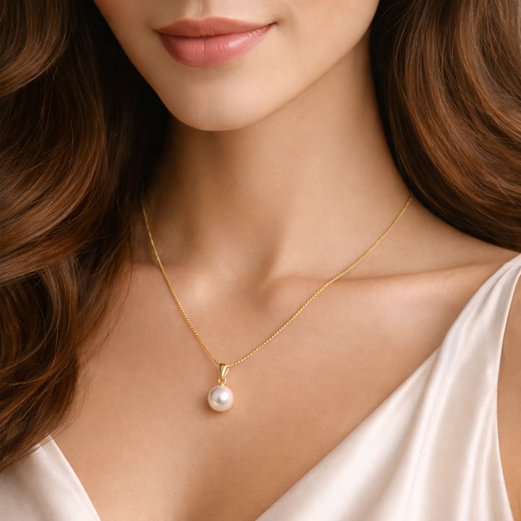 Colar Feminino com Pingente de Pérola Elegante | Corrente Delicada | Acessório Clássico