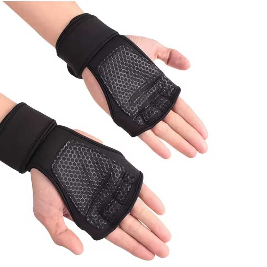 Kit 1 Par de Luvas Esportivas de Treinamento Unissex Luvas de Treino Fitness Antiderrapante 8401