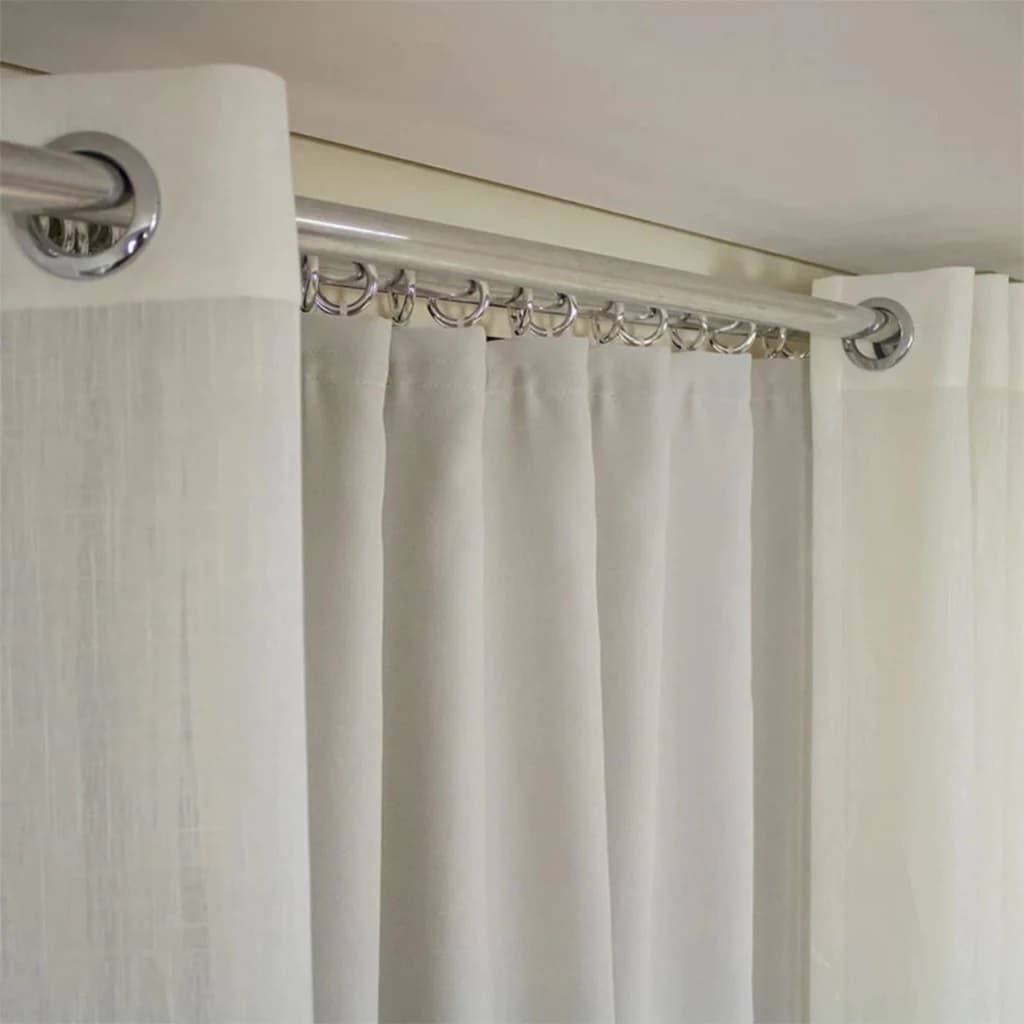 Cortina Gaze de Linho com Blackout 100% vedação em Tecido Luxo para Varão Duplo