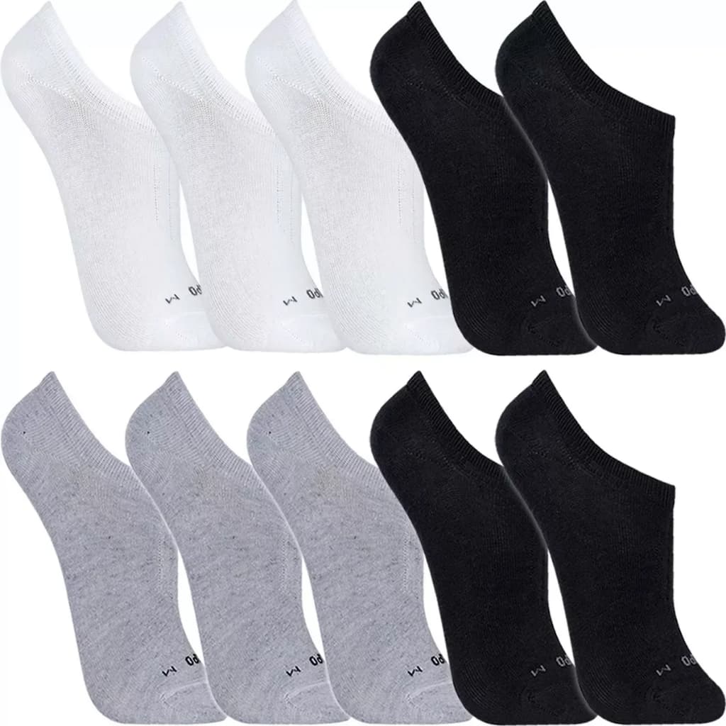 Kit 10 Pares de Meia Sapatilha Invisível Lupo 3270