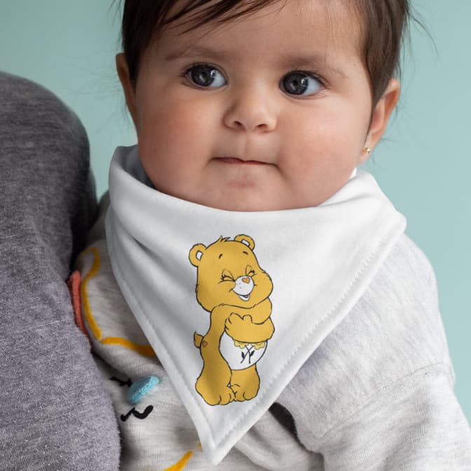 BABADOR INFANTIL URSINHOS CARINHOSOS AMARELO