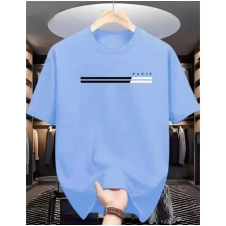 Cmiseta Masculina Casual Paris 100% Algodão Grande Lançamento