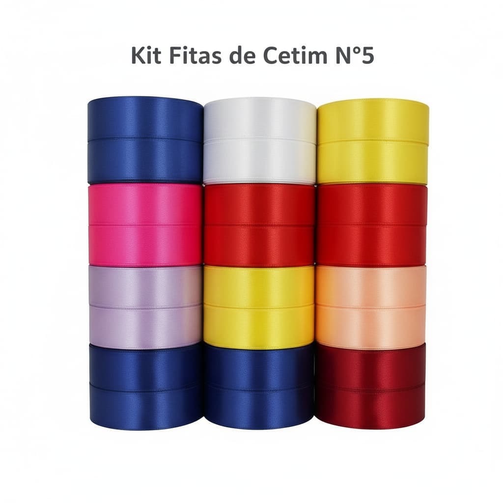 Fita Cetim n5 22mm kit com 5