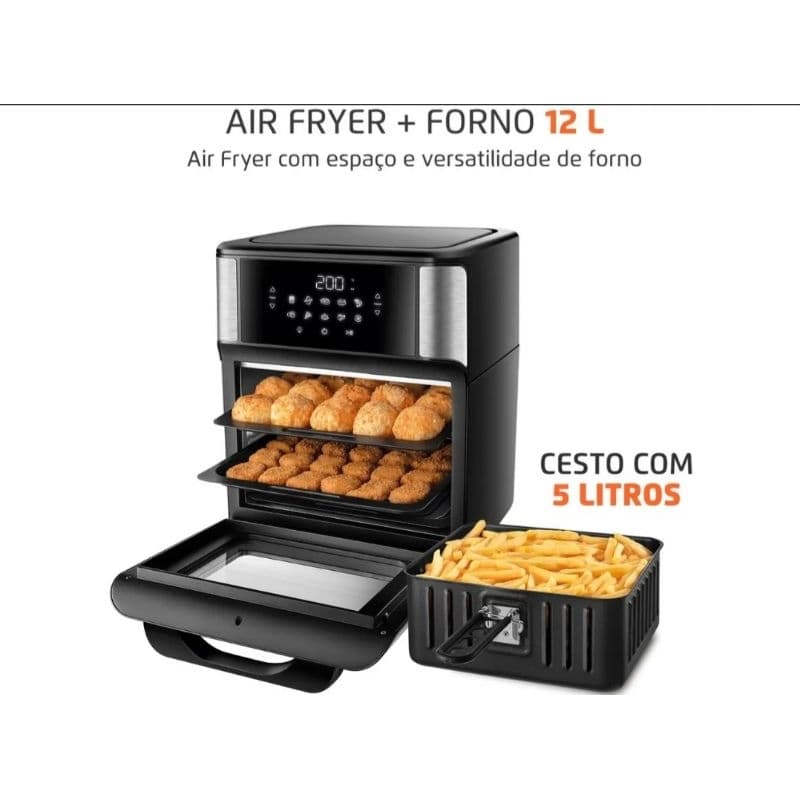 🌈🇮🇱✡🇧🇷MONDIAL FRITADEIRA AIR FRYER FORNO OVEN 12L 2000W 127V
