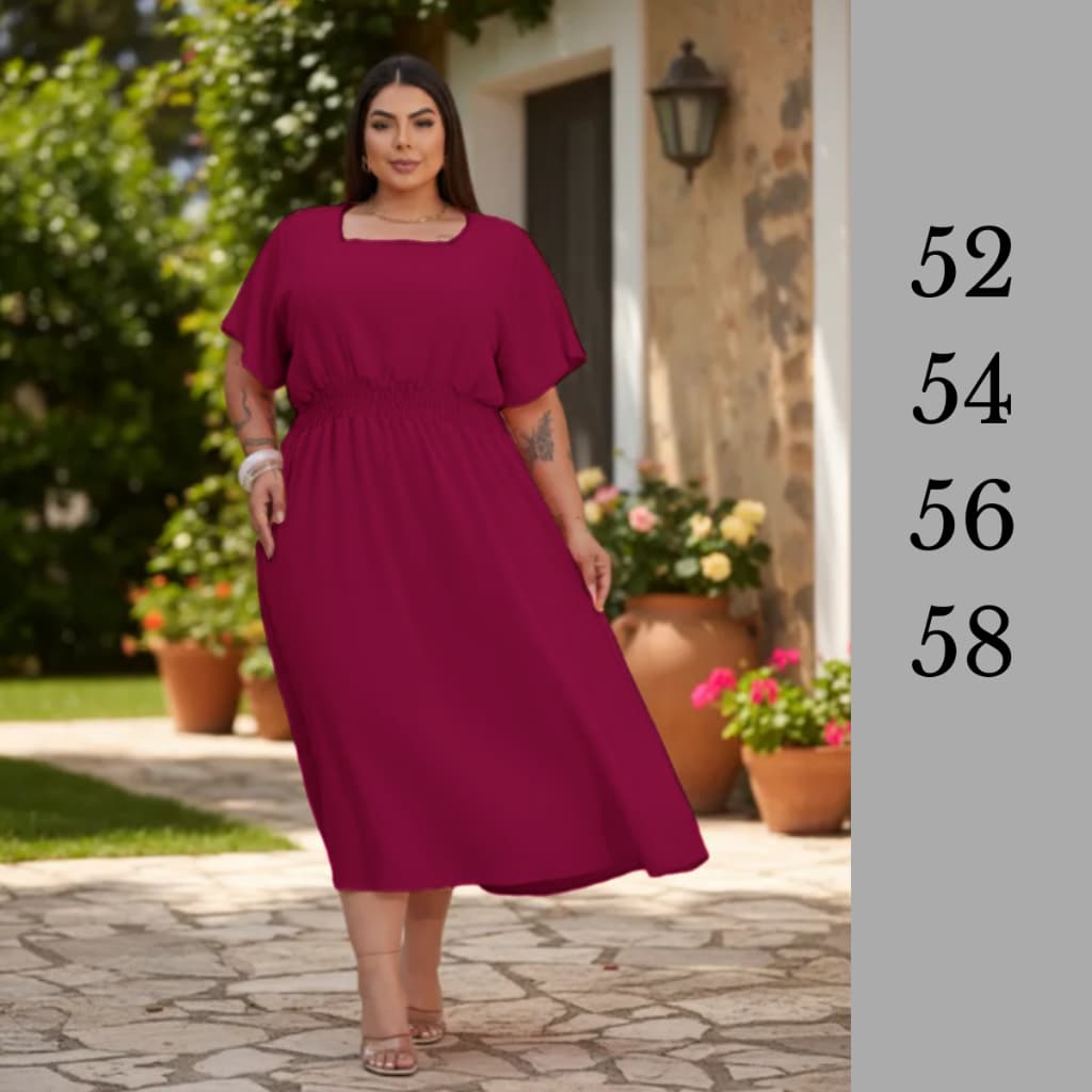 Vestido Plus Size Mídi Verão Moda Evangélica: Vestir Curvas com Orgulho, Beleza, Charme e Elegância em Todas Ocasiões