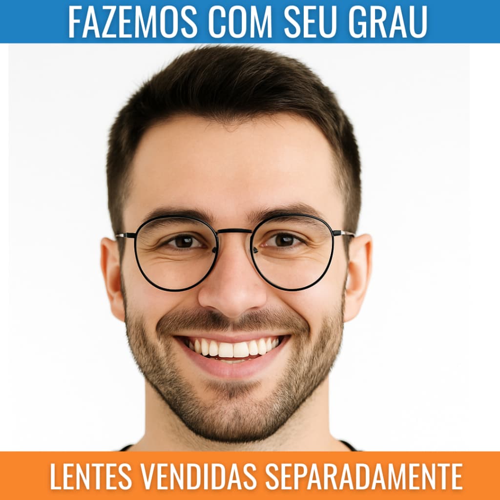 Armação Redondo Metal para Grau Estilo Jhon Lennon Nova Moda