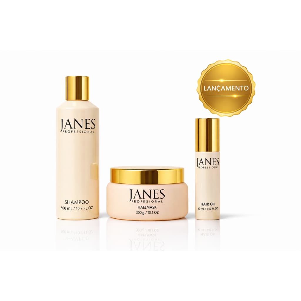 JANES –  Shampoo, Máscara & Óleo Reparador para Fios Macios, Nutridos e Luminosos