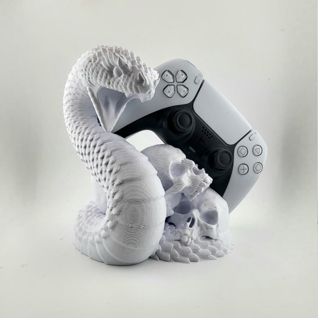Suporte para Controle PS5 Cobra e Caveira Porta Controle Gamer Decorativo Base para Controle PlayStation 5