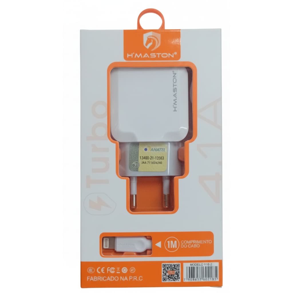 CARREGADOR TURBO USB- IOS LIGHTNING HMASTON