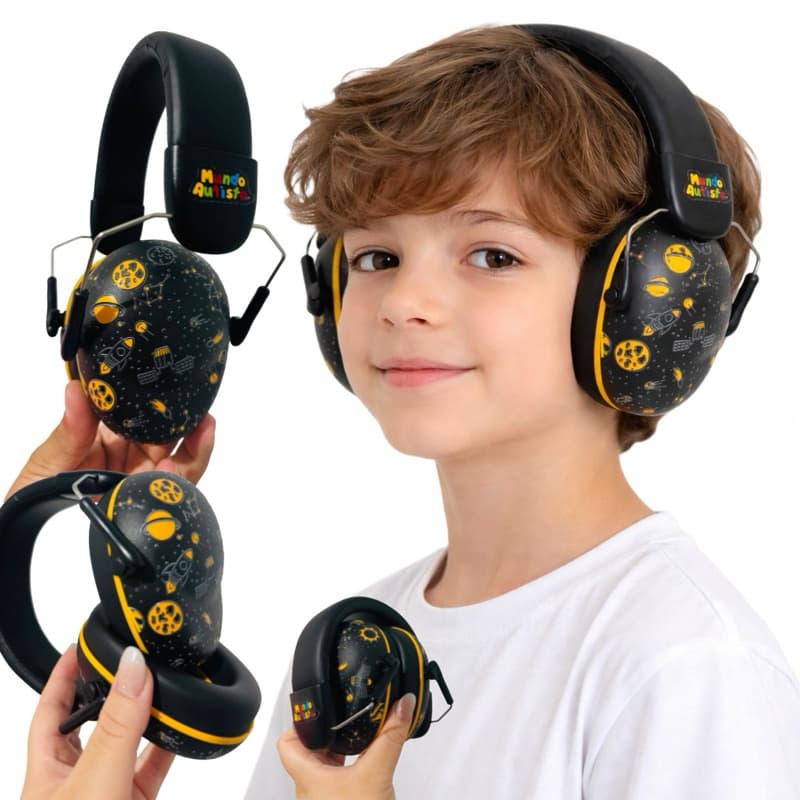 Abafador BLACK TEA 32DB Autismo Fone Protetor de Som Ouvido Auricular Ruido Confortavel Tdah Autista