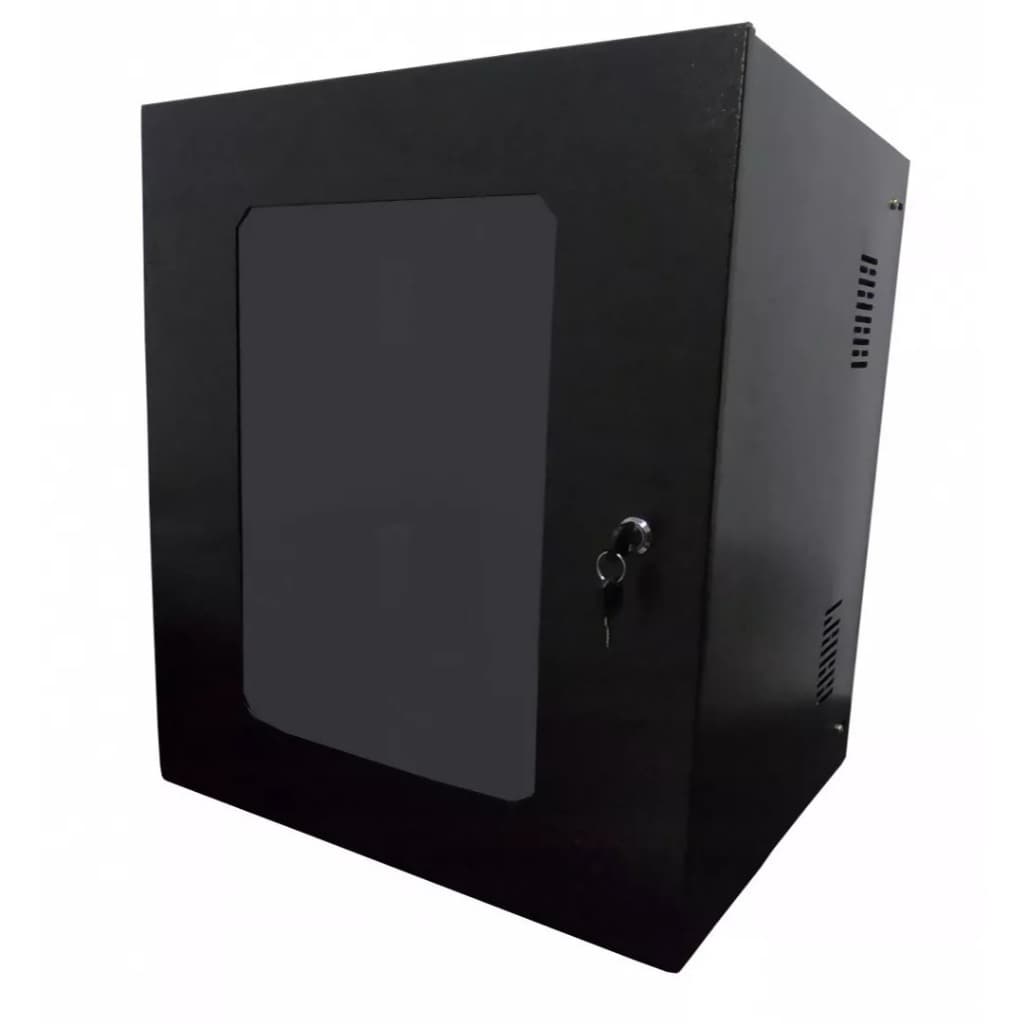 Mini Rack Montado 12u Max Eletron Servidor Porta Acrílica Padrão 19 Cftv Dvr Cameras Viligancia