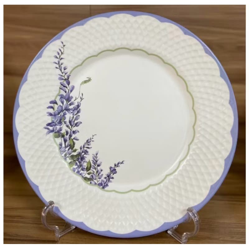 Jogo de  6 Pratos Rasos e 6 Sobremesa  Lolly Lavanda Alleanza Ceramica!