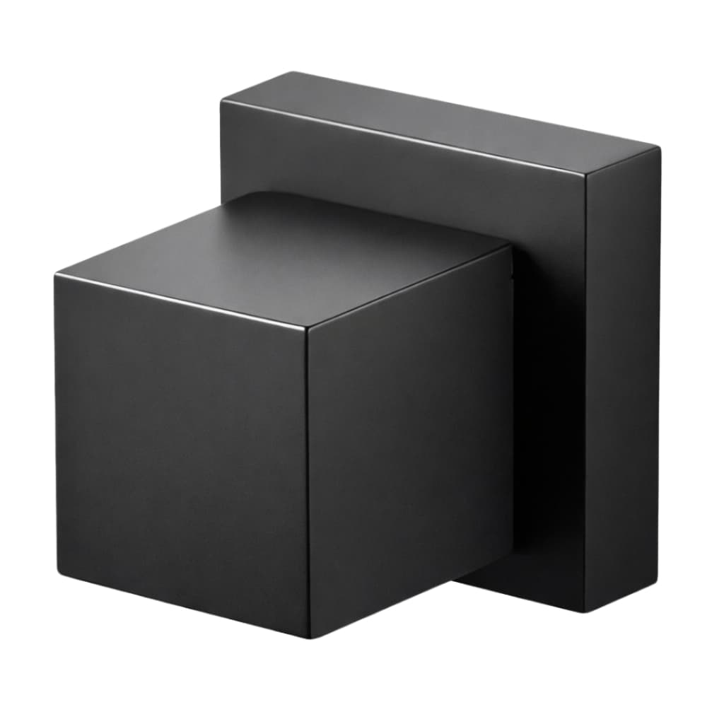 Acabamento Quadrado Preto Para Registro Chuveiro Pressão / Gaveta 1/2 e 3/4 Preto ABS Padrão Deca