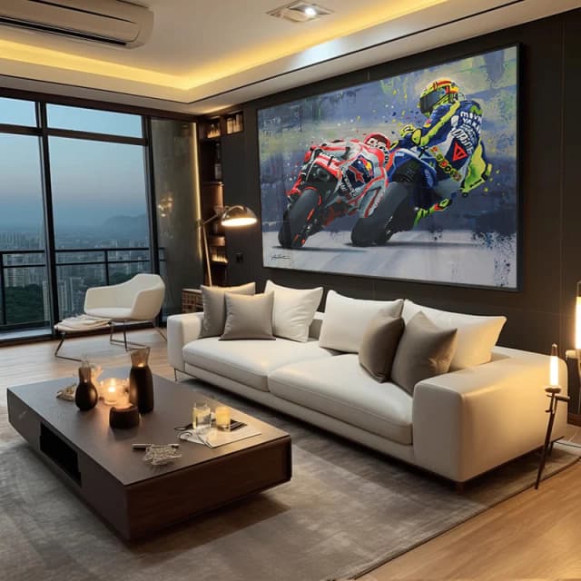 Quadro decorativo motos de corrida, altas cilindradas, motão, corridas, arte visual, decoração, sort