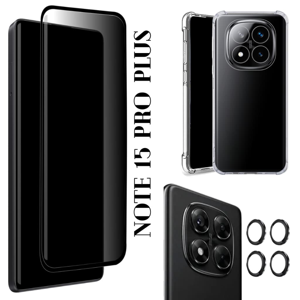 Película Privacidade Fosca Para Note 15 PRO PLUS 5G - Câmera Individual - Capinha anti-impacto transparente