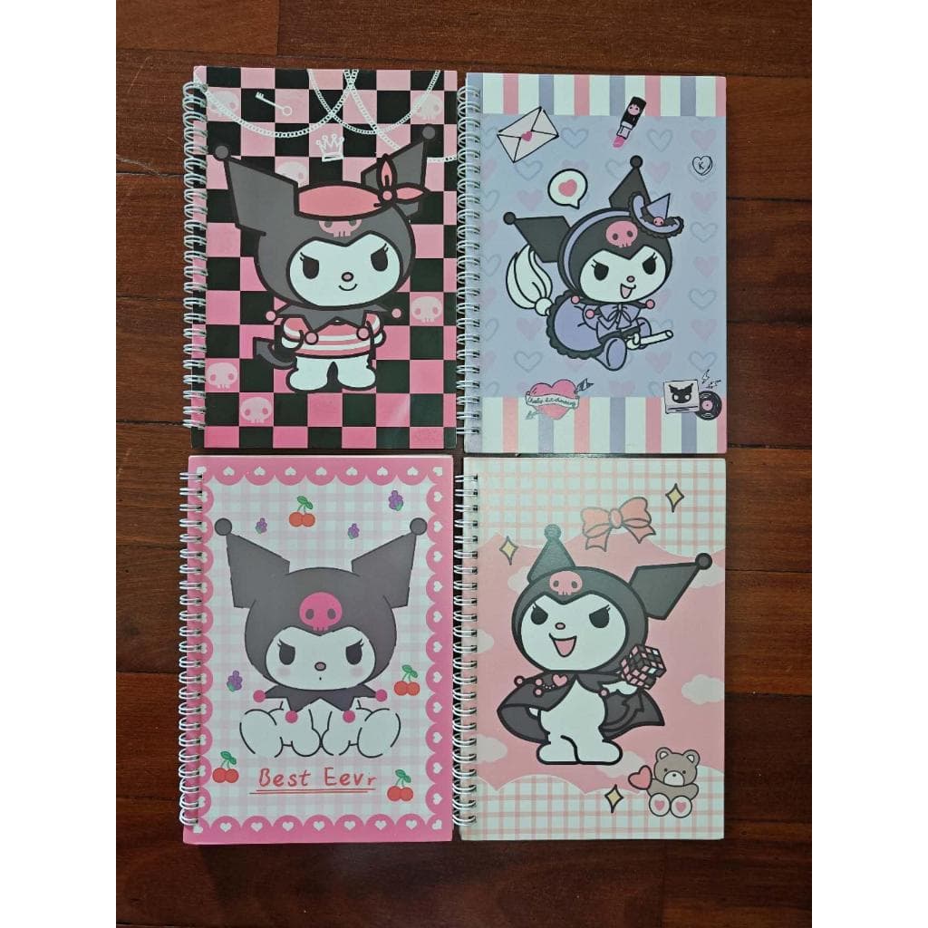 Caderno Personalizado Kuromi Fofo A5 em Espiral – 60 Folhas | Kawaii Escolar | 21,5 × 14,6 cm