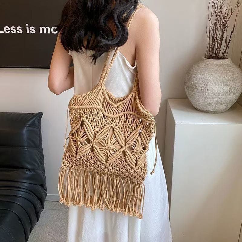 XY Bolsas.Bolsa moda Praia Tricot Croche Verão Clássica