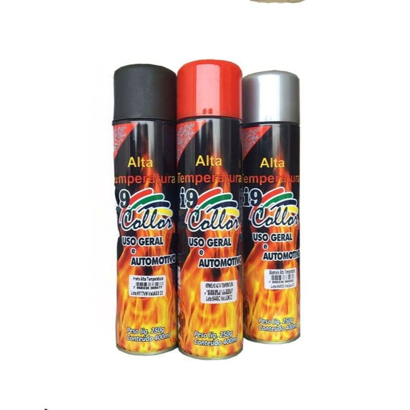 Tinta Spray Alta Temperatura Multi Superficies Secagem Ultra Rápida