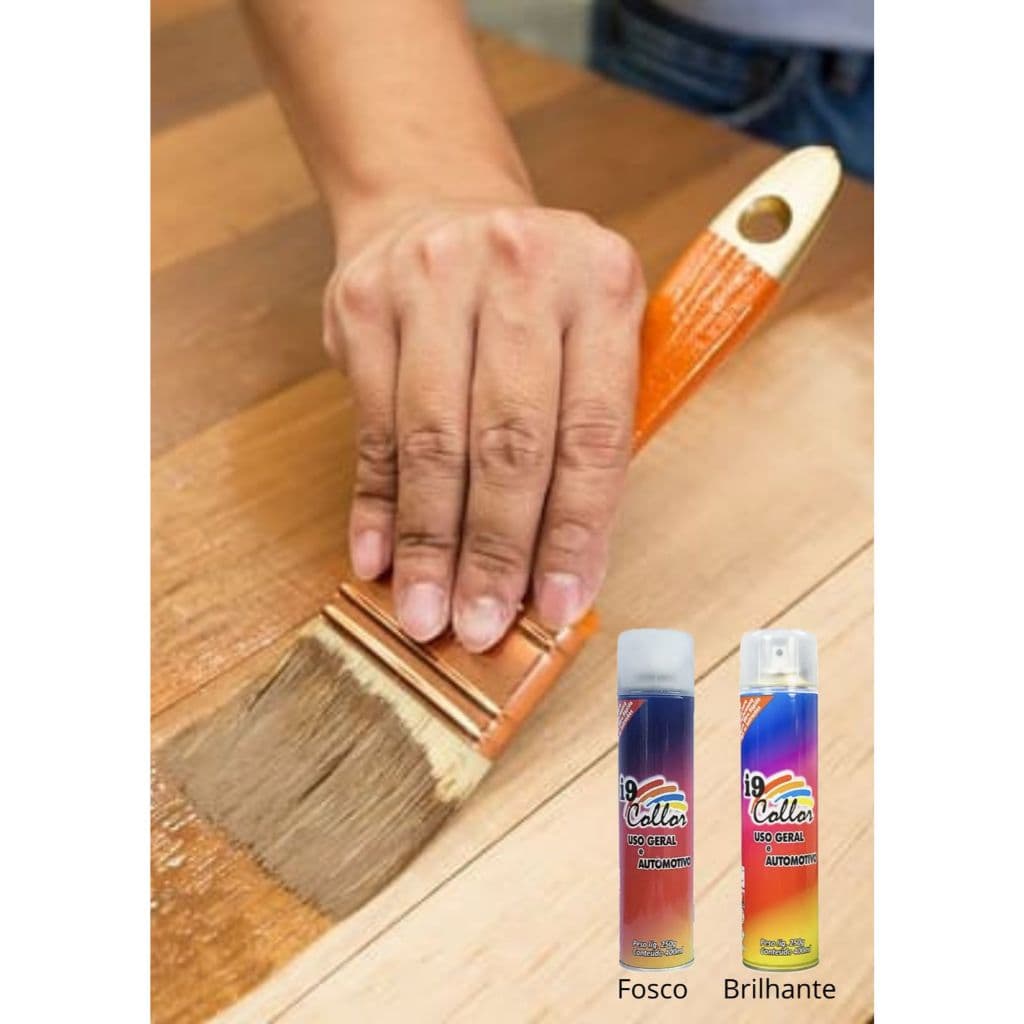 Spray Verniz Secagem Rápida Brilhante ou Fosco 400ml