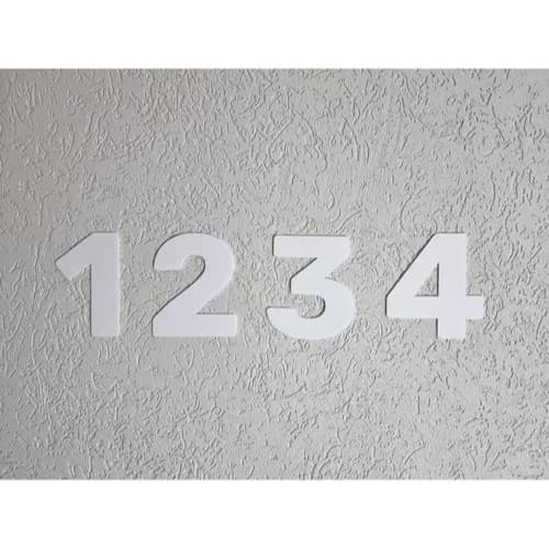 Números Residenciais Kits 2 , 3 e 4 números Branco Com Dupla Face 12cm Acrílico 3MM