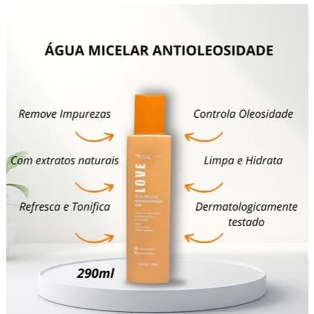 ÁGUA MICELAR MAX LOVE ANTIOLEOSIDADE DIA 290ML