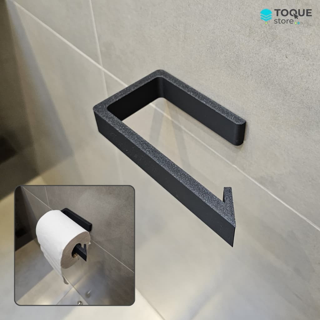 Suporte de Papel Higiênico Moderno Premium - Sem Furo, Acessórios Banheiro, Design Minimalista