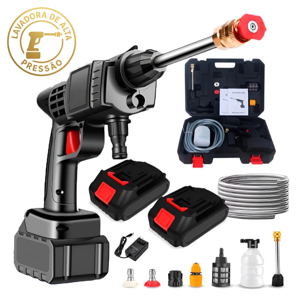 Lavadora de Alta Pressão Portátil Profissional Sem Fio Recarregável Original Envio Imediato