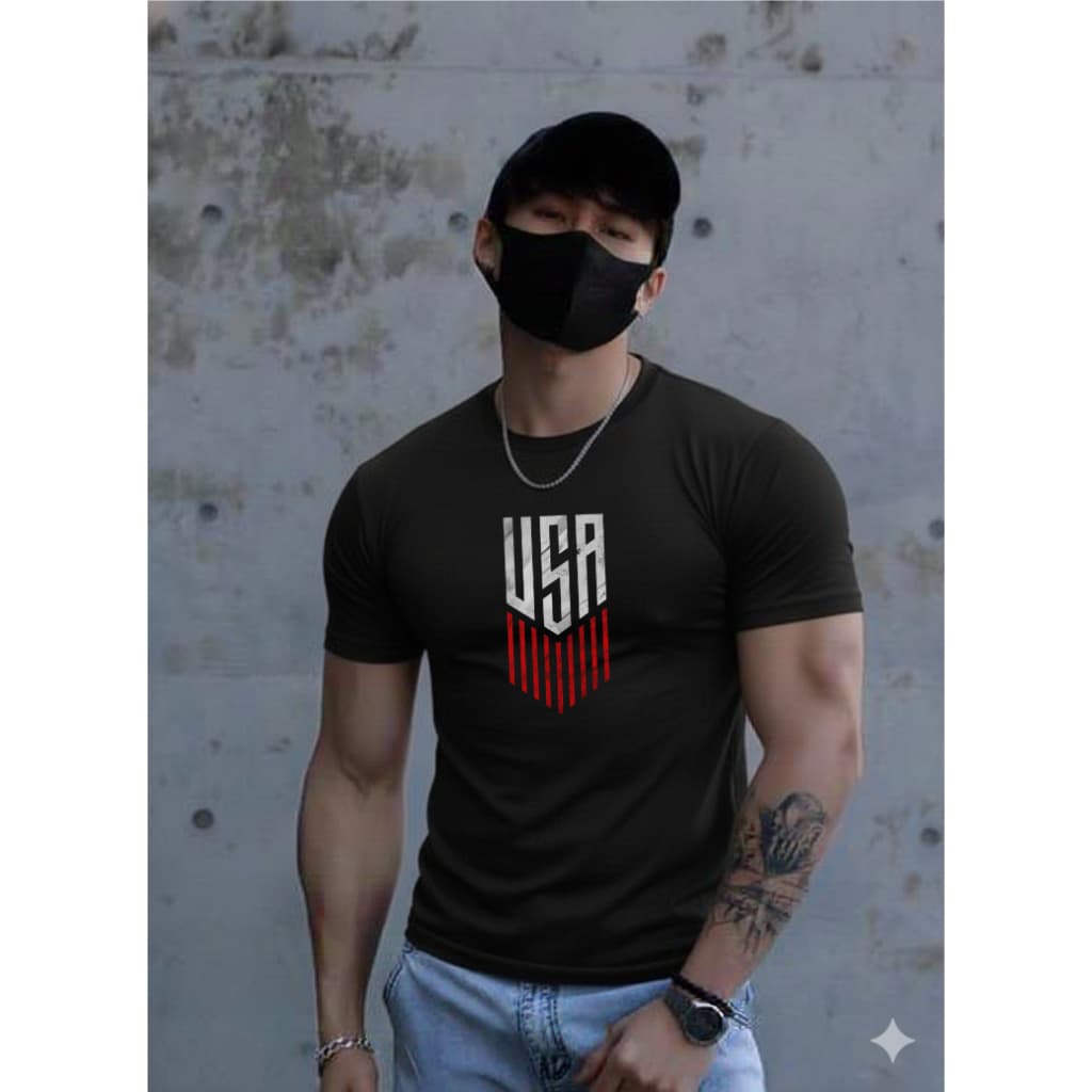 Camiseta Masculina USA Camisa fio 30.1 t-shit 100% Algodão Toque Macio Envio Imediato
