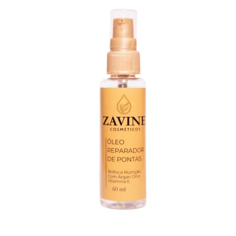 Óleo Reparador de Pontas Capilar Anti-frizz Brilho Intenso 60ml - Zavine