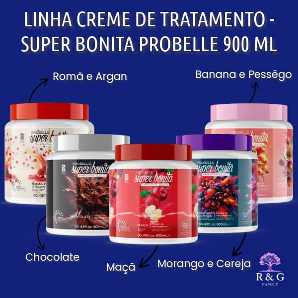 CREME DE TRATAMENTO SUPER BONITA 900ML PROBELLE (KIT COM 1 E 2)