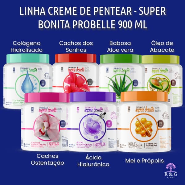 CREME DE PENTEAR SUPER BONITA 900G PROBELLE (KIT COM 1 E 2)
