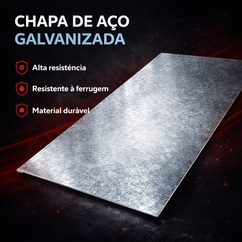 QUEIMA DE ESTOQUE: CHAPA GALVANIZADA DE 2MM DE ESPESSURA 30X30CM Super Resistente
