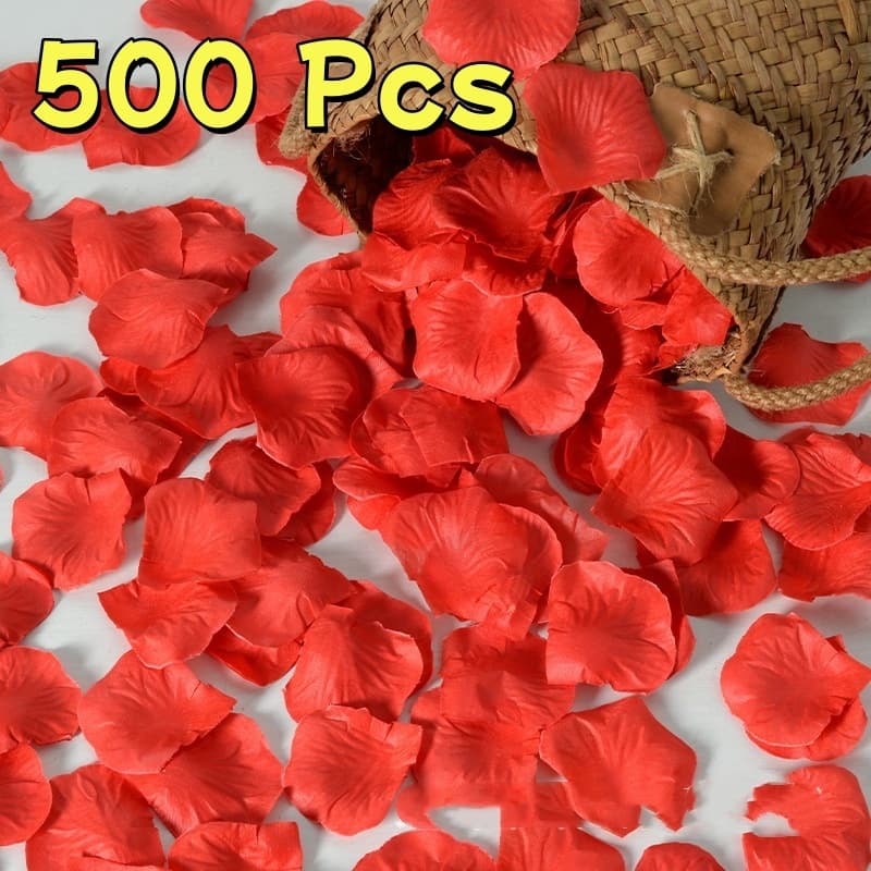500 Pcs Pétalas De Rosas Vermelhas Inteiras Embalagem Facil De Usar Conserva Frescura E Pureza Para Momentos Especiais