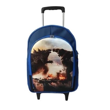 Mochila Rodinhas Godzila x King Duas Reparticoes