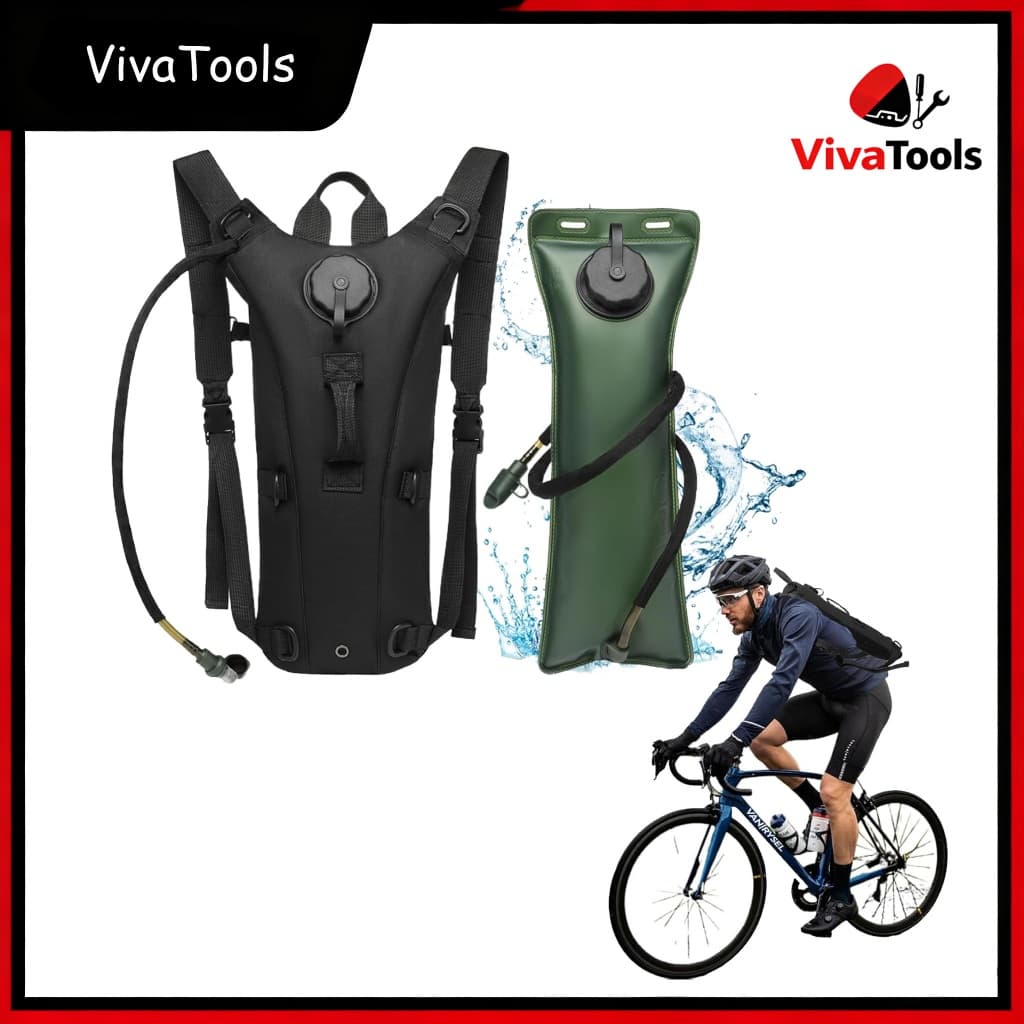 Mochila de Hidratação 3L Impermeável | Bolsa de Água com Boca Larga para Trilha, Ciclismo e Corrida
