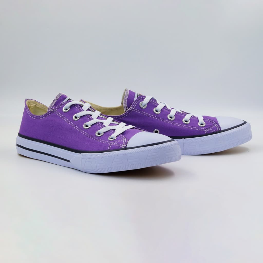 Tênis Feminino Cano Baixo Roxo Confortável Descolado Autêntico De Alta Qualidade