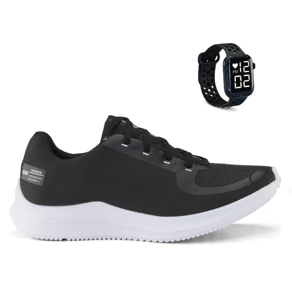 Tenis Masculino + Relogio Esportivo Caminhada Corrida Treino Versatil Macio e Leve Promoção