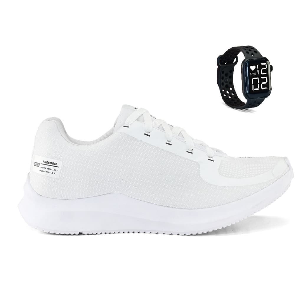 Tenis Masculino  + Relogio Esportivo Caminhada Corrida Treino Versatil Macio e Leve Promoção