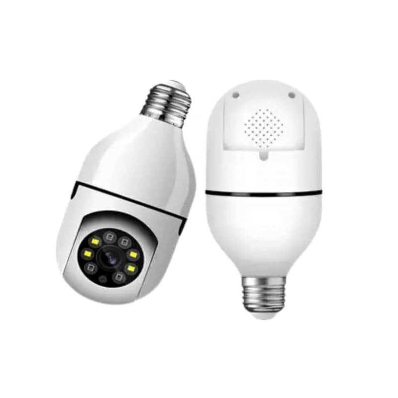 Câmera de Segurança 360 Lâmpada Wi-Fi – Visão Noturna, Áudio, Detecção de Movimento, Monitoramento - XY-3120S-DP-WIFI