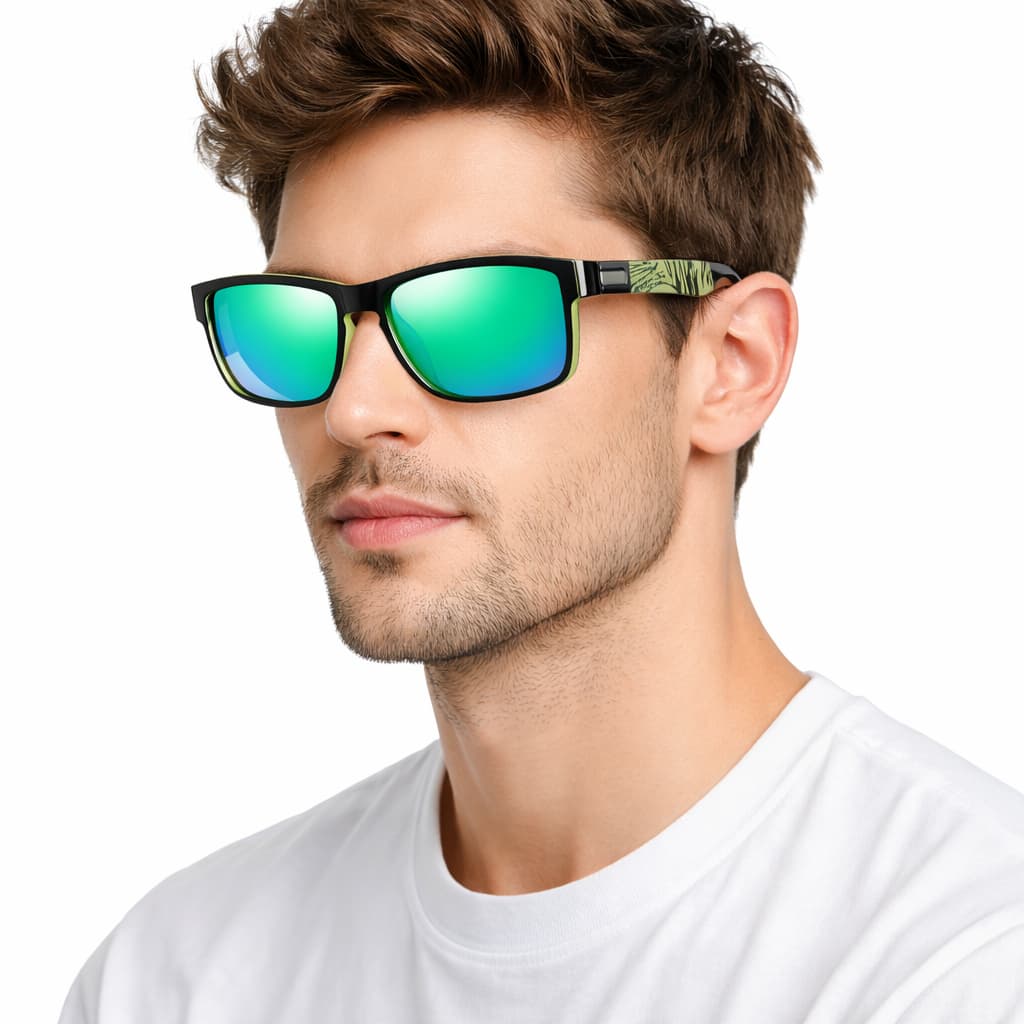 Óculos De Sol Masculino Polarizado Praia Surf Uv Iceman 253 Cor Verde (espelhado)