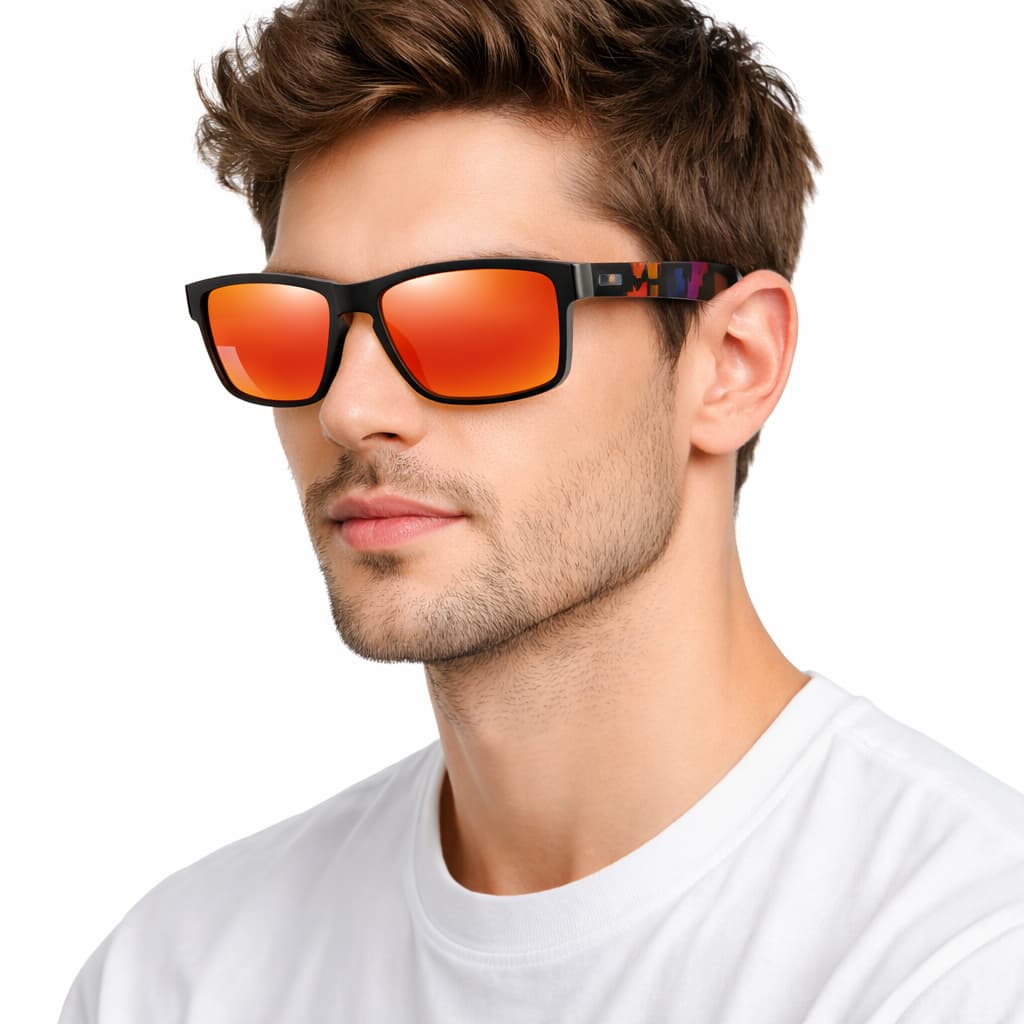 Óculos De Sol Masculino Polarizado Surfista Uv400 Iceman 253 Cor Laranja (espelhado)