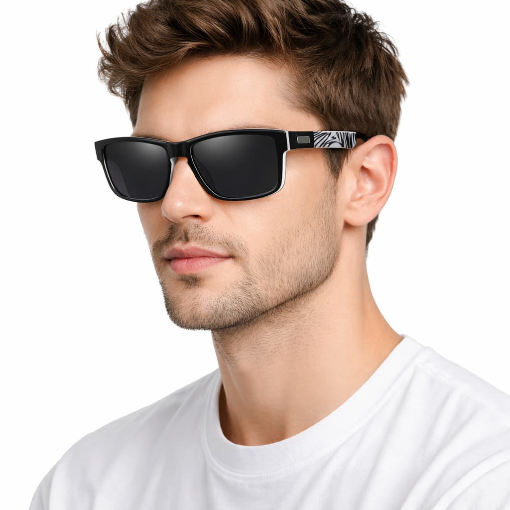Óculos De Sol Masculino Polarizado Praia Surf Uv Iceman 253 Cor Armação Transparente
