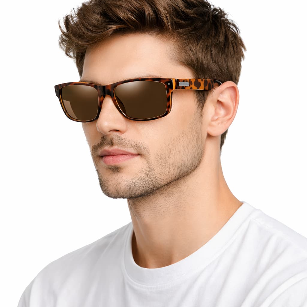 Óculos De Sol Masculino Polarizado Surfista Uv400 Iceman 253 Cor Marrom