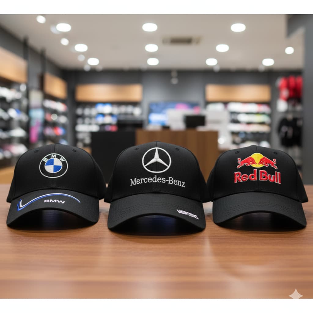 Boné BMW Mercedes Benz Red Bull Bordado Aba Curva Promoção
