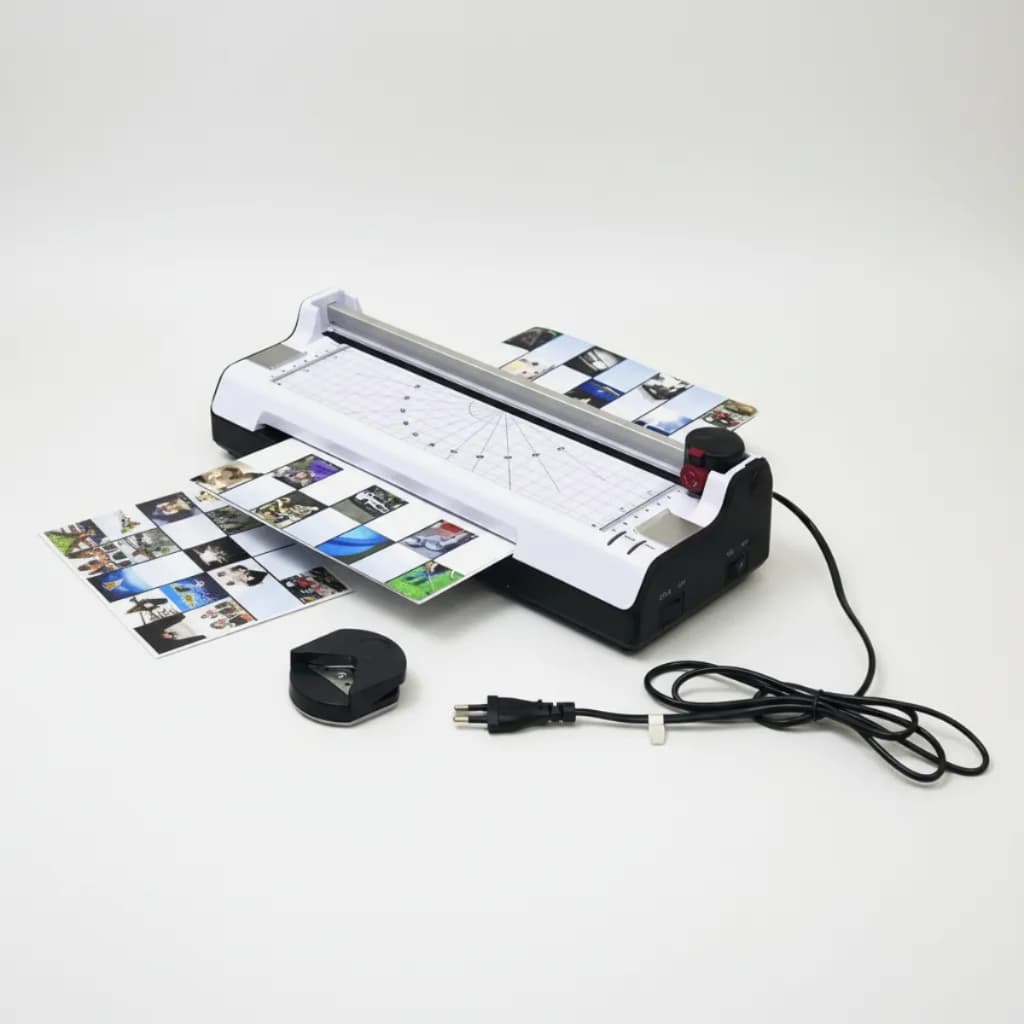 Plastificadora e Refiladora 5 em 1, A4, 220V, Laminadora Profissional com Régua de Corte