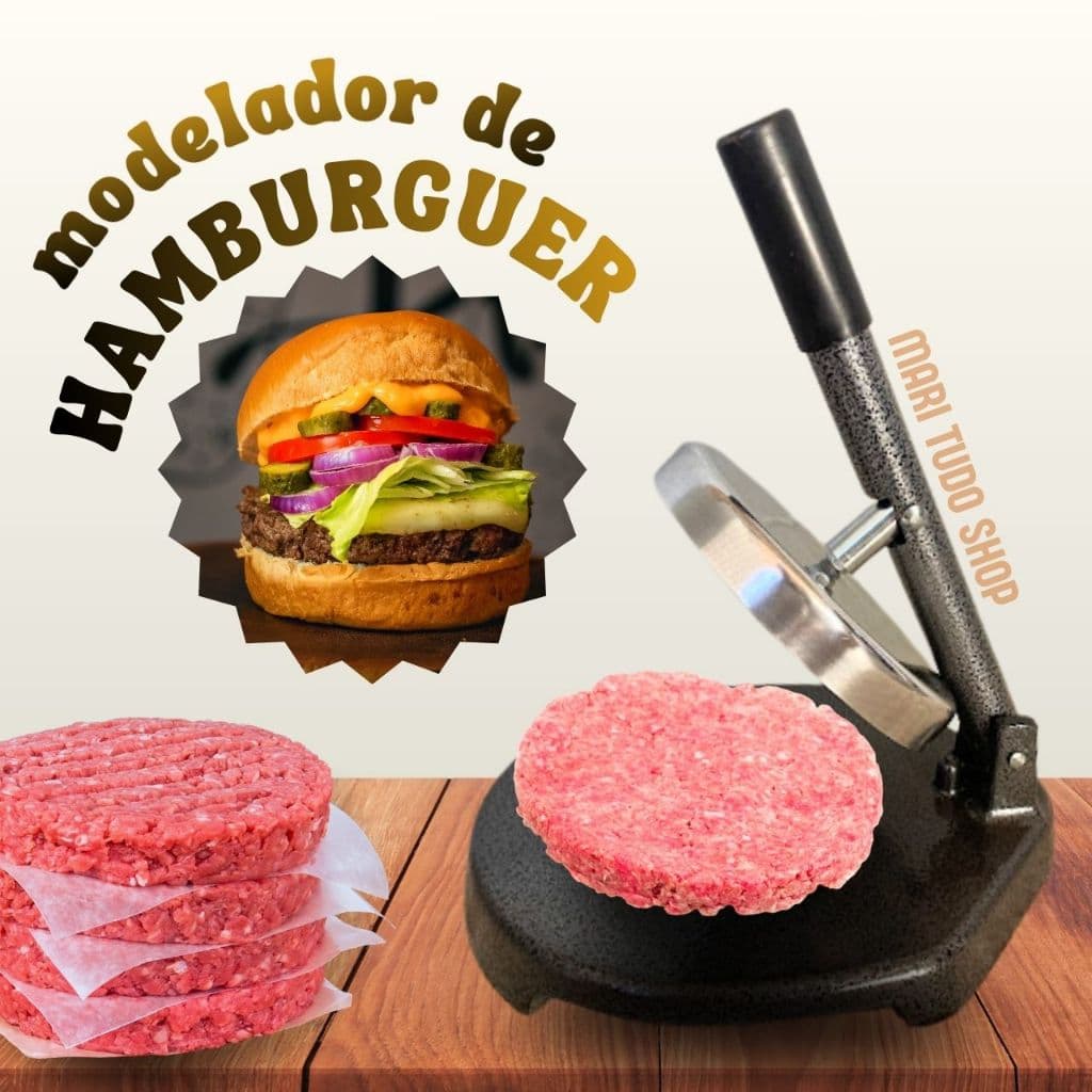 Forma Modelador Para Hambúrguer Artesanal Pequenos e Grandes Profissional