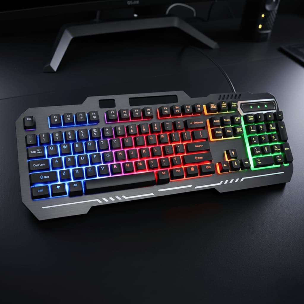 Teclado Gamer LED Aportex USB ABNT2 com Teclas Multimídia Gamer