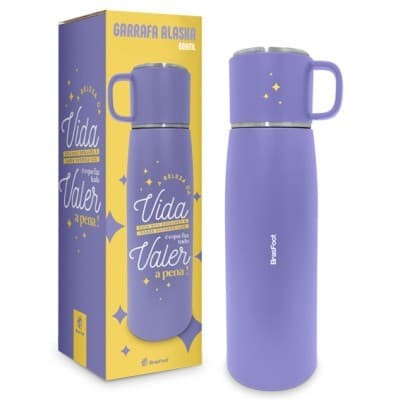 Garrafa Térmica em Aço Inox Alaska 800ml - A Beleza da Vida